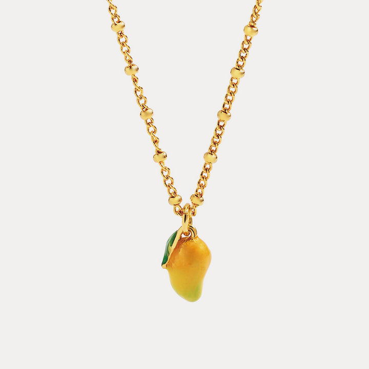 Selenichast Mango Enamel Necklace