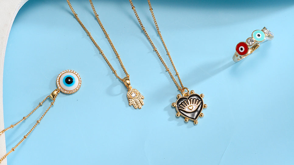 Blue evil eye necklace