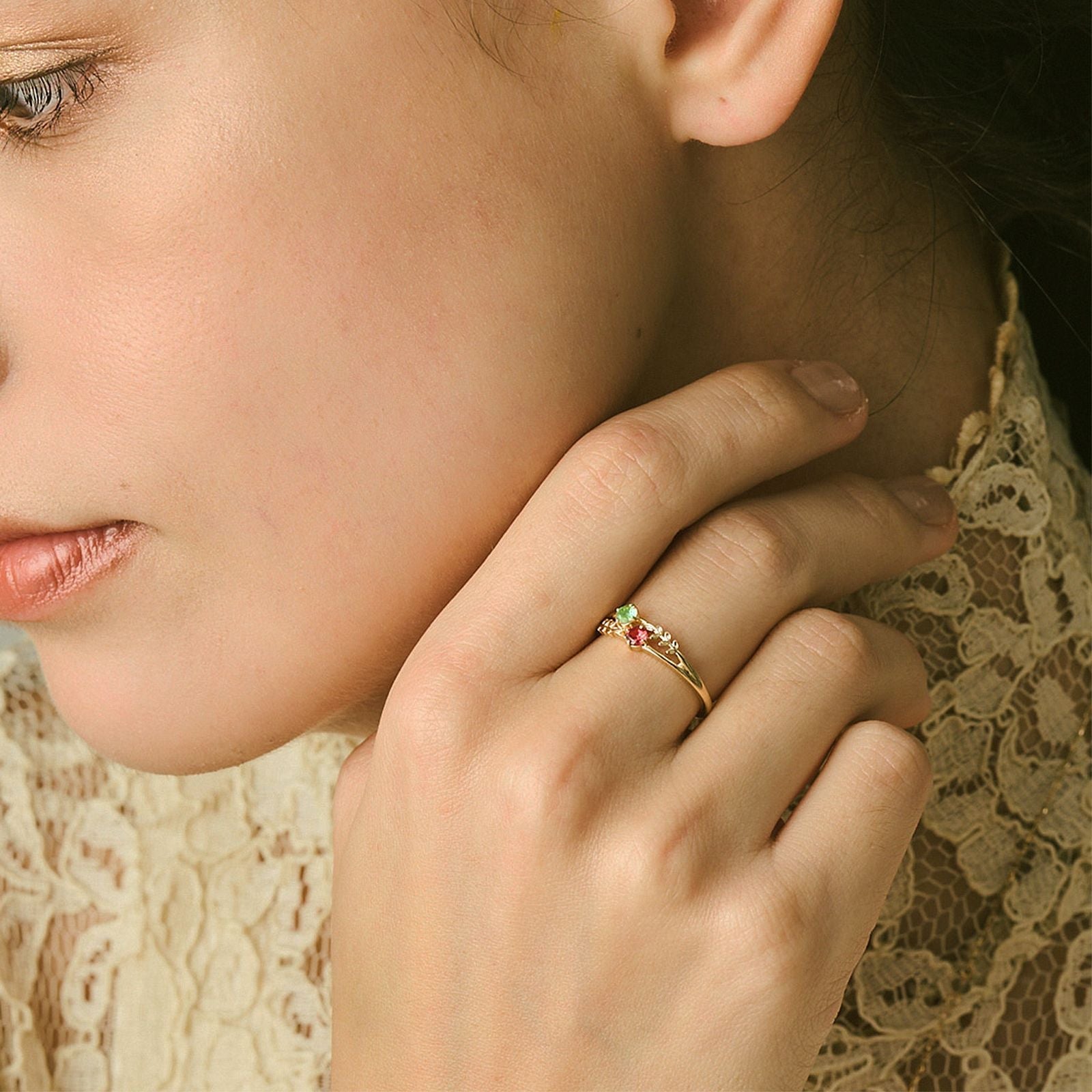 Selenichast January Birthstone Ring