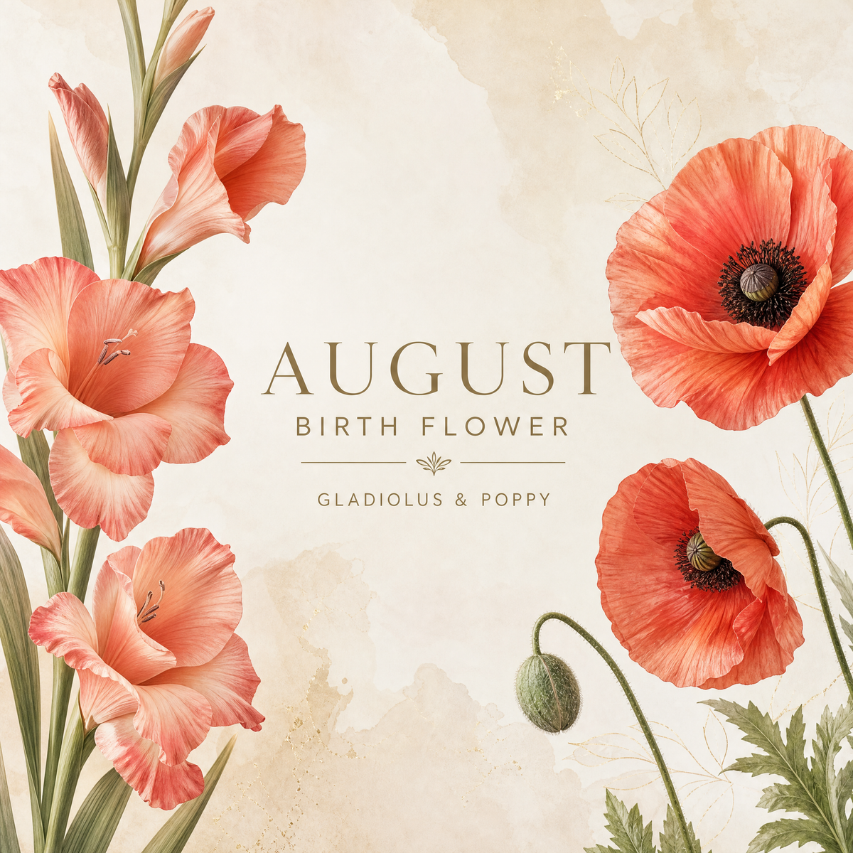 Selenichast August Birth Flower Jewelry Guide