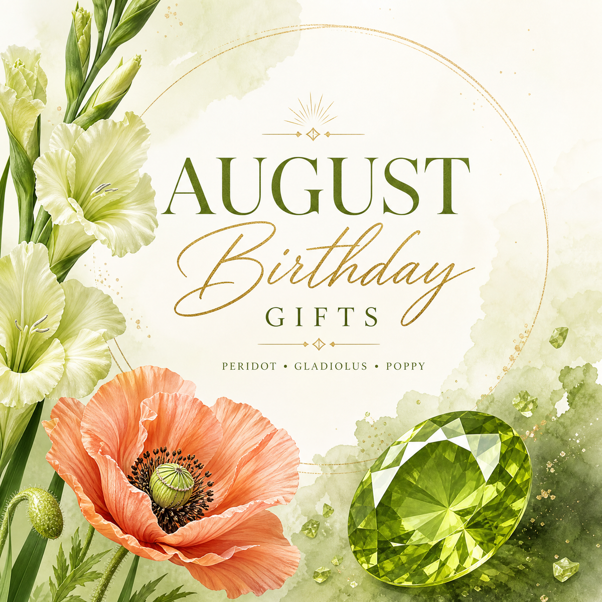Selenichast August Birthday Gifts Peridot Jewelry Guide