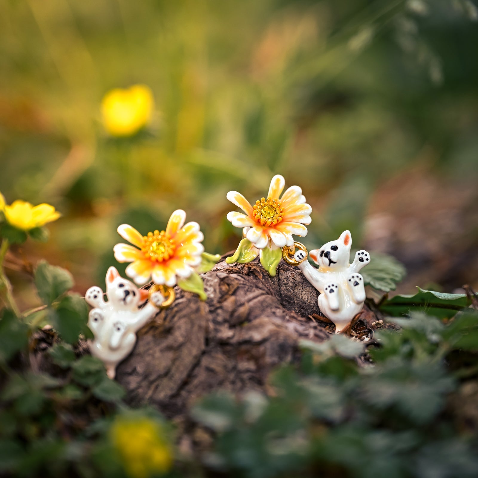 Cute Daisy Dog Earrings