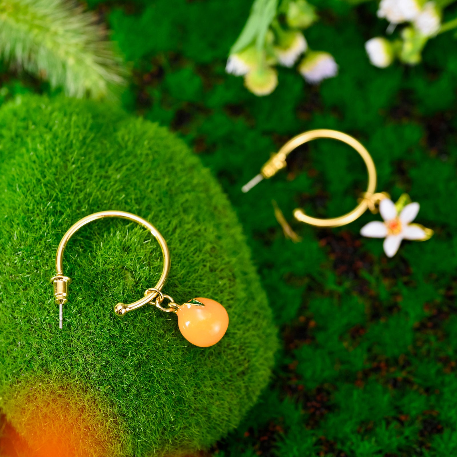 Orange Fruit Earrings