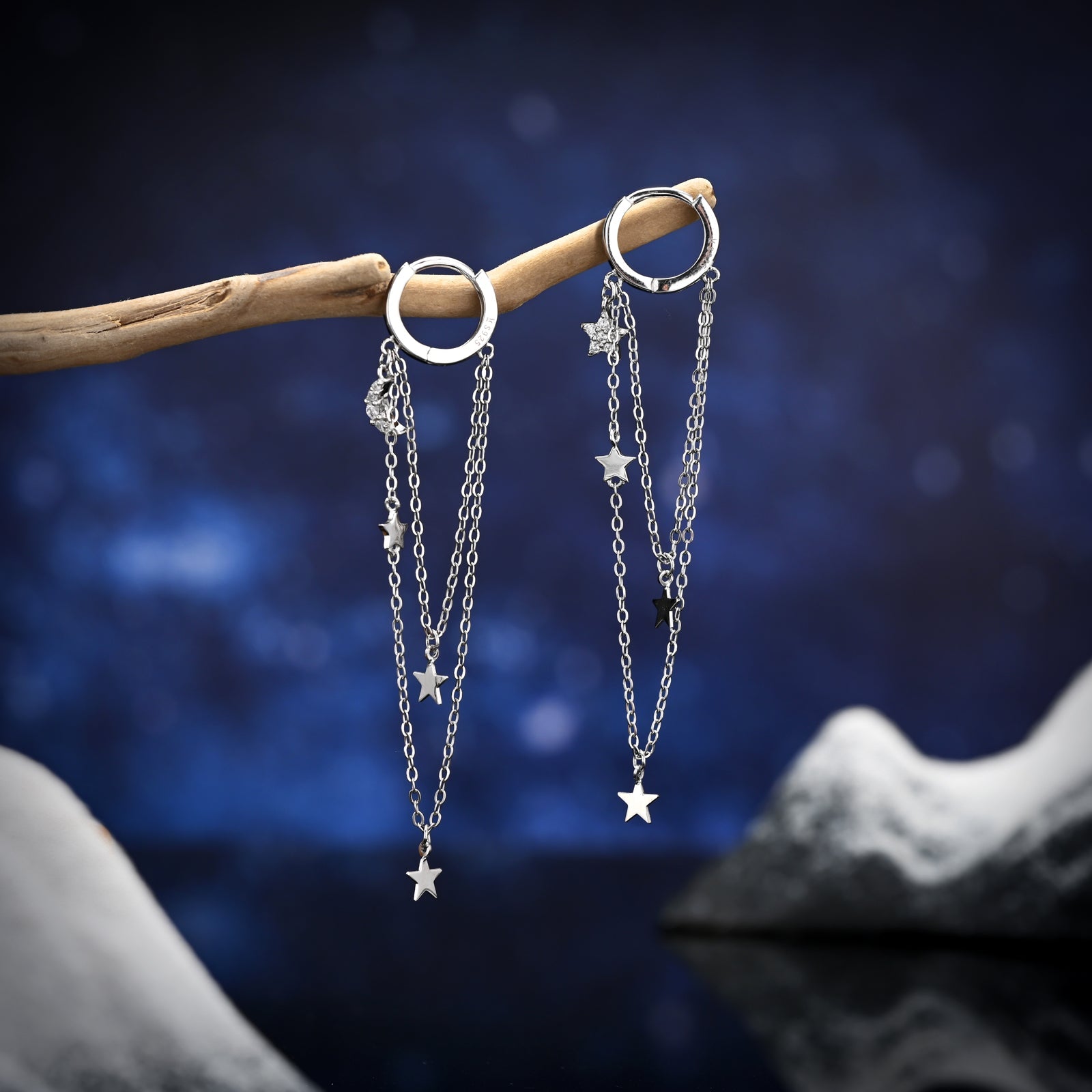 Selenichast Silver Tassel Earrings