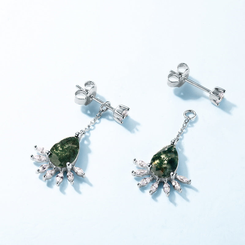 Moss Agate Earrings