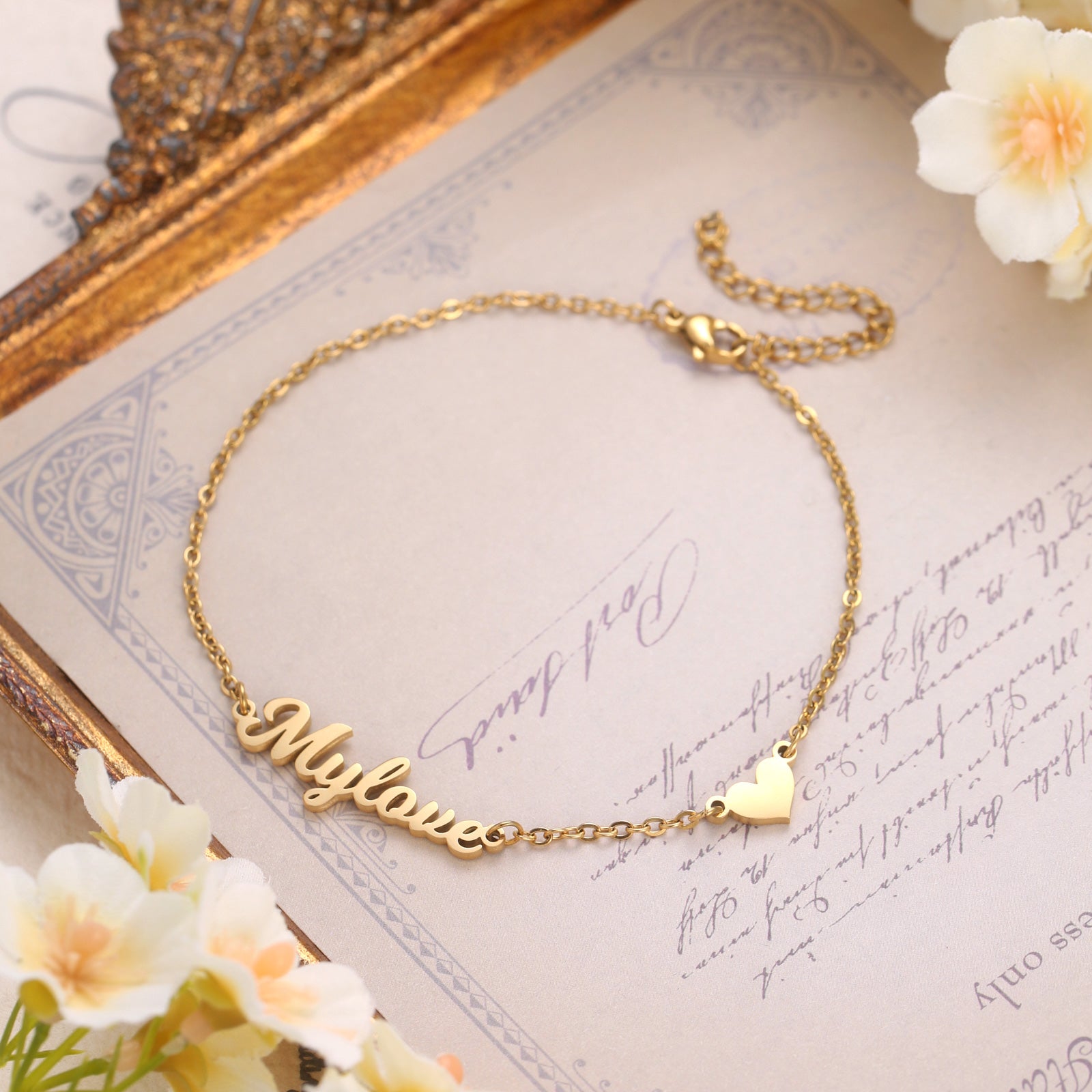 Selenichast Shop Personalized Heart Bracelets