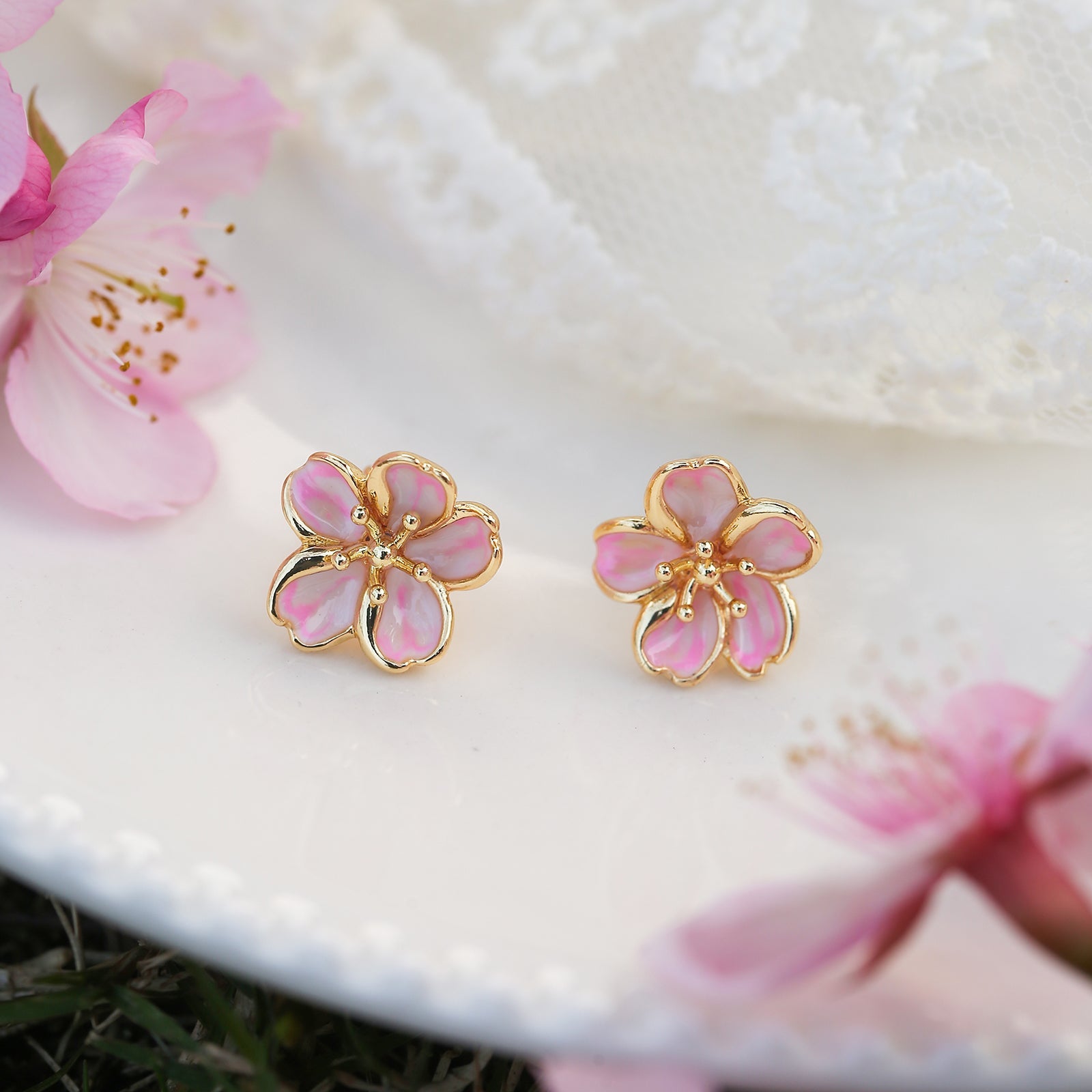 Selenichast Gold Stud Earrings