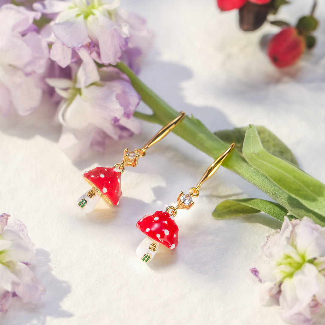 Mushroom Jewelry | Mushroom Necklace | Mushroom Earrings | Mushroom Ring | Mushroom Bracelet | Selenichast