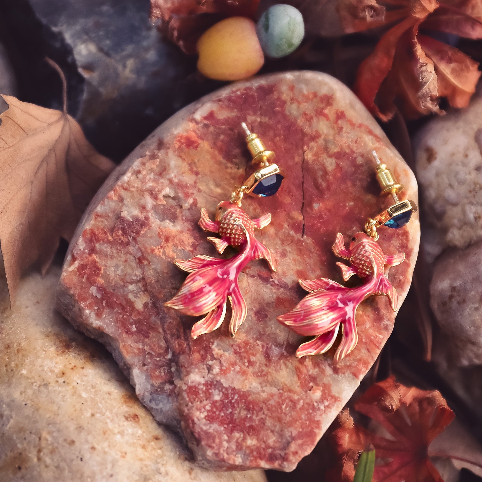 Selenichast Gold Statement Earrings