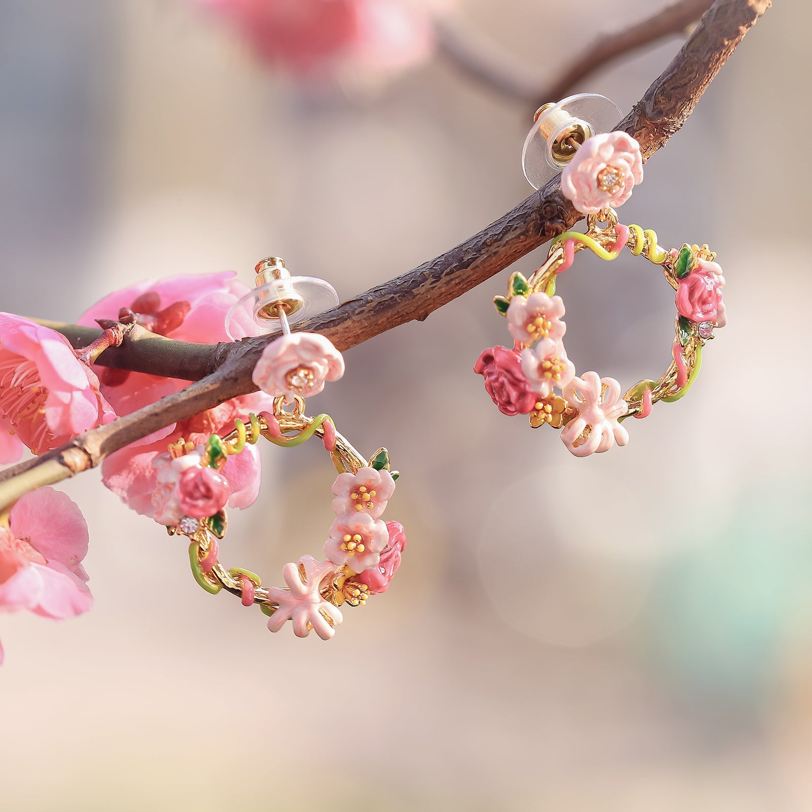 Flower Earrings | Cute Flower Earrings | Women's Flower Earrings | Enamel Flower Earrings For Women | Selenichast