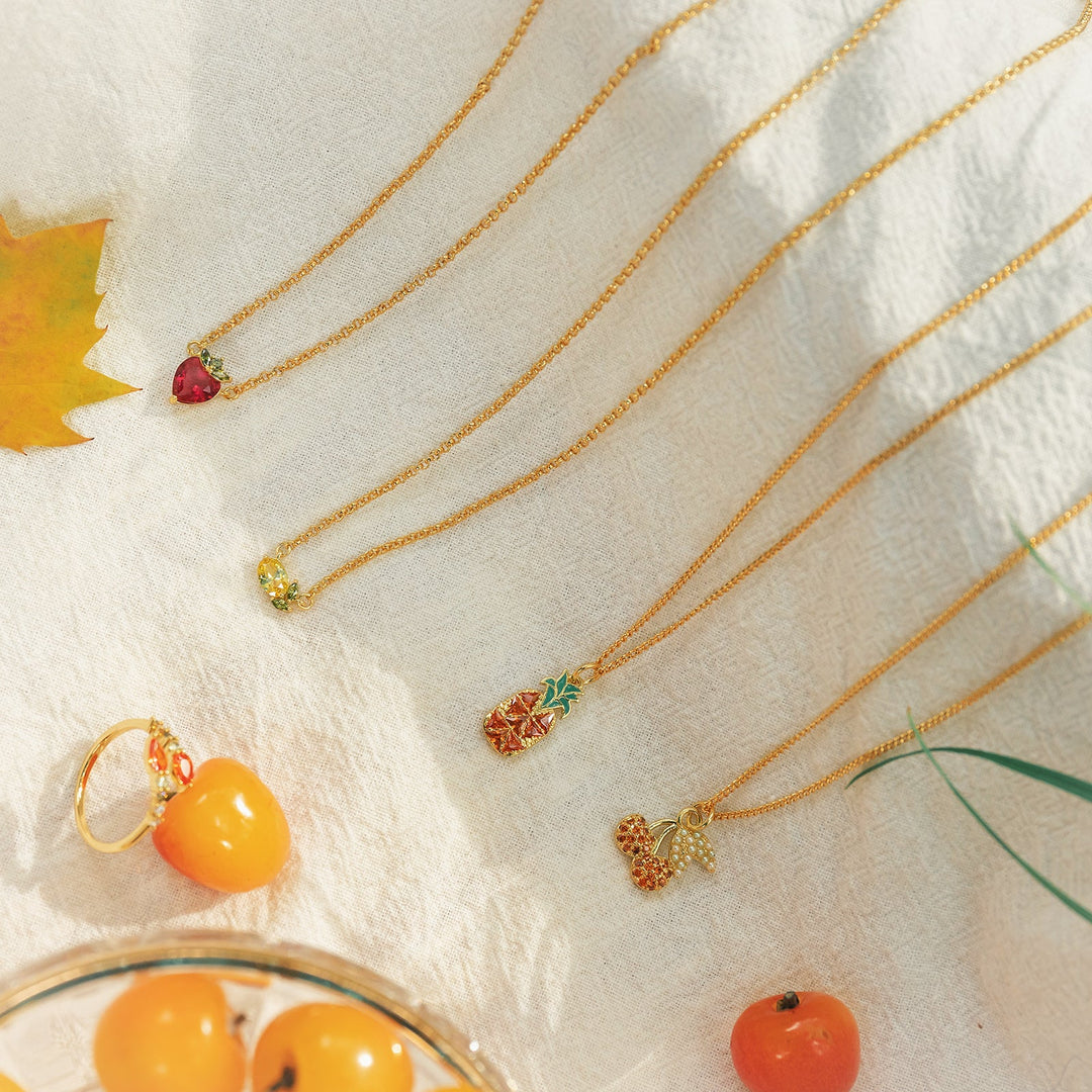Fruit Necklace | Fruit Pendant For Women | Enamel Fruit Neckalce For Sale | Selenichast