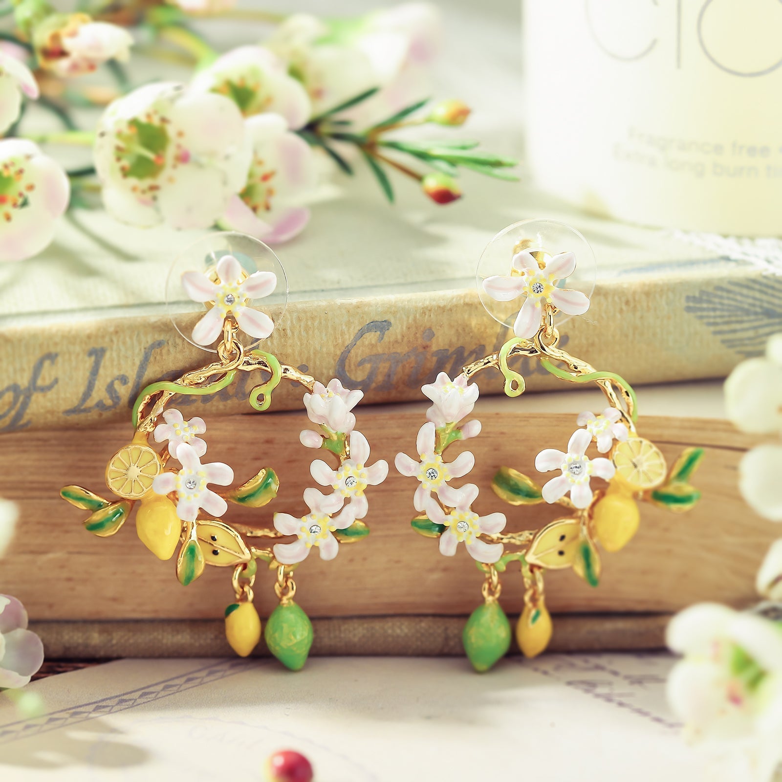 Fruit Earrings | Orange Fruit Earrings | Lime Fruit Earrings | Shop Fruit Earrings | Fruit Earrings For Girls | Selenicahst