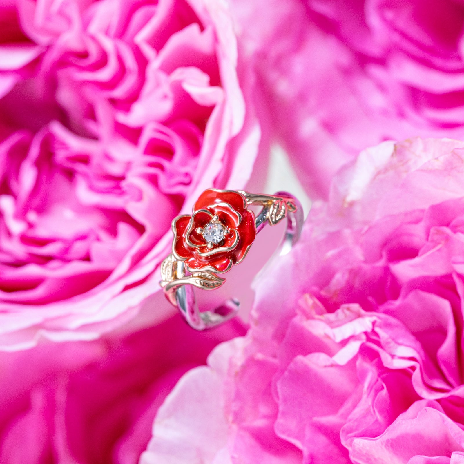 Selenichast Birth Flower Ring
