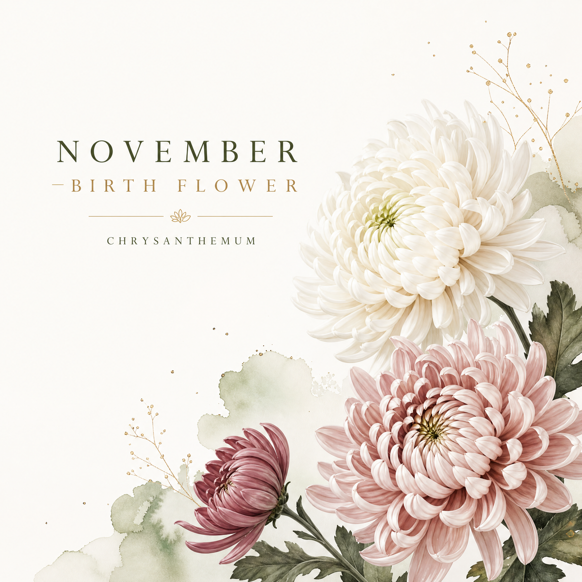 Selenichast November Birth Flower Jewelry Guide