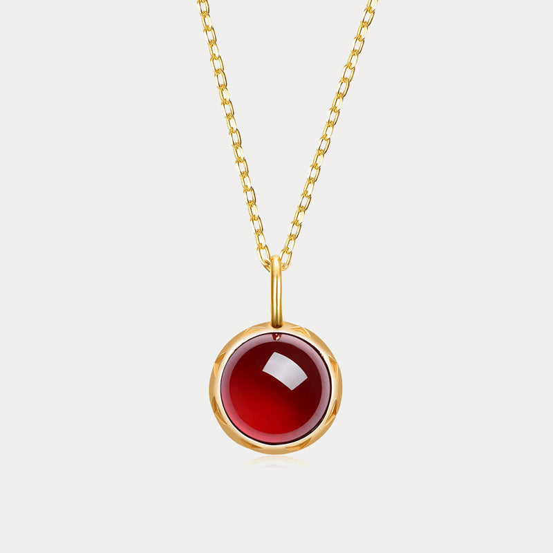 Garnet Pendant Necklace