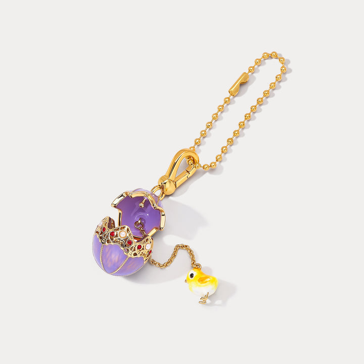 Selenichast Chicken Egg Locket Charm