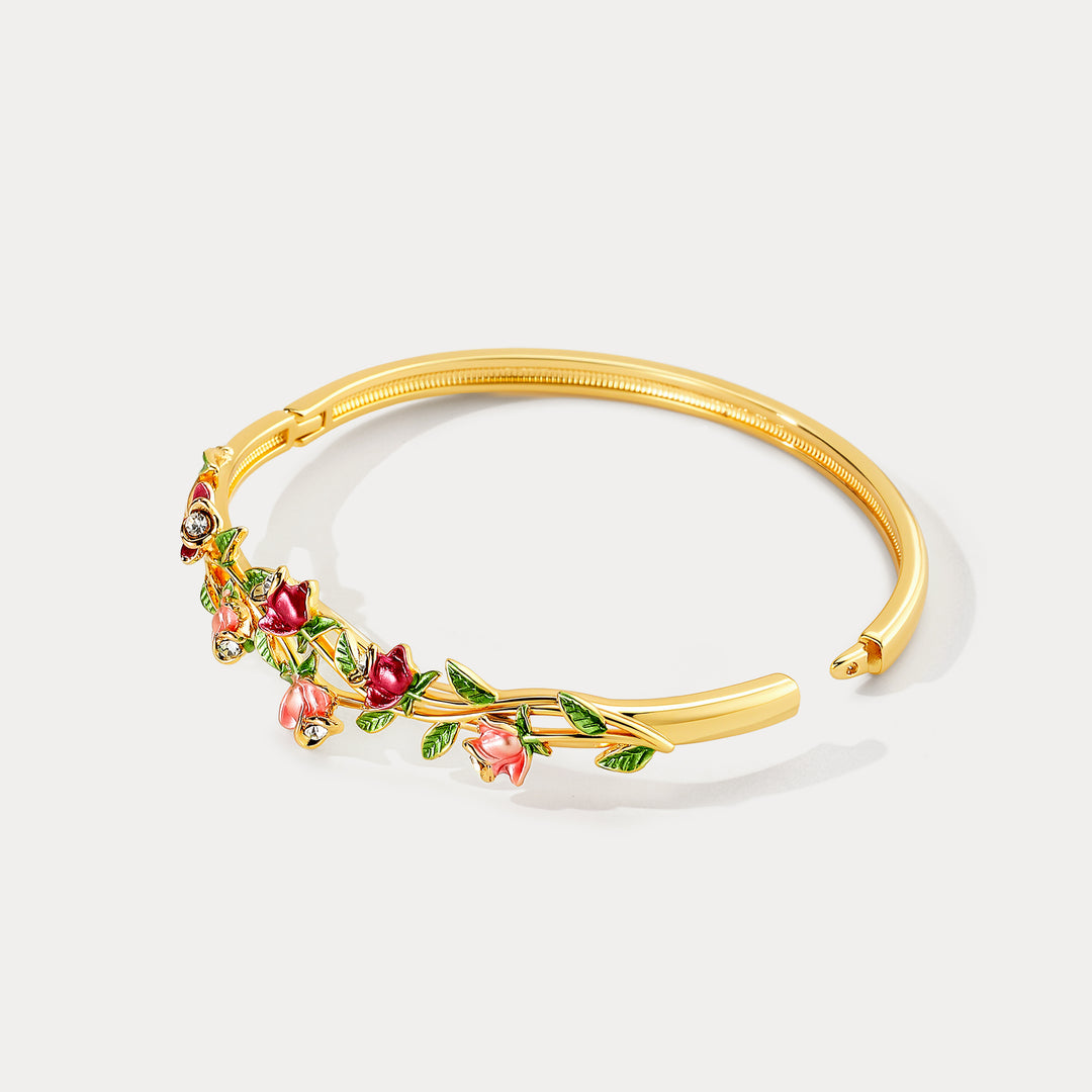 Red Rose Bangle Gift for Women