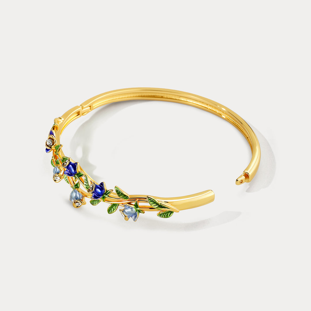 Blue Rose Bangle Gift for  Women