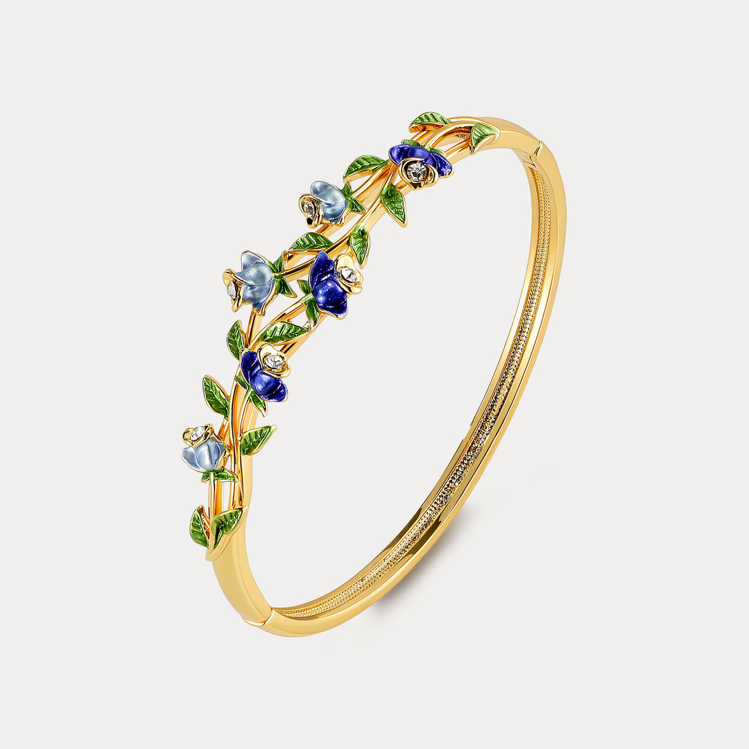 Blue Rose Bangle Gift for Girls