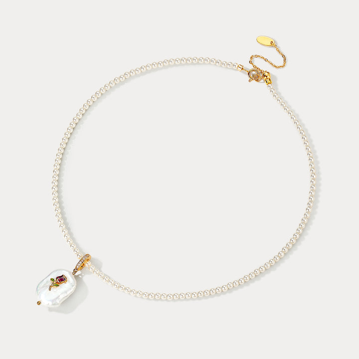 Rose Pearl Necklace Gift
