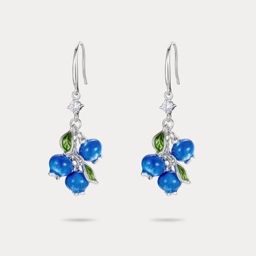 Selenichast Silver Blueberry Earrings