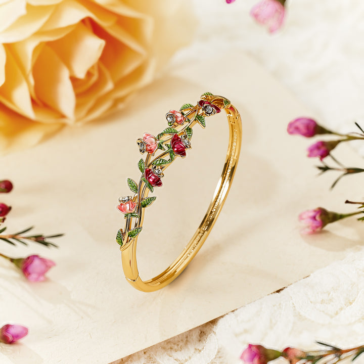 Red Rose Bangle Gift for Her