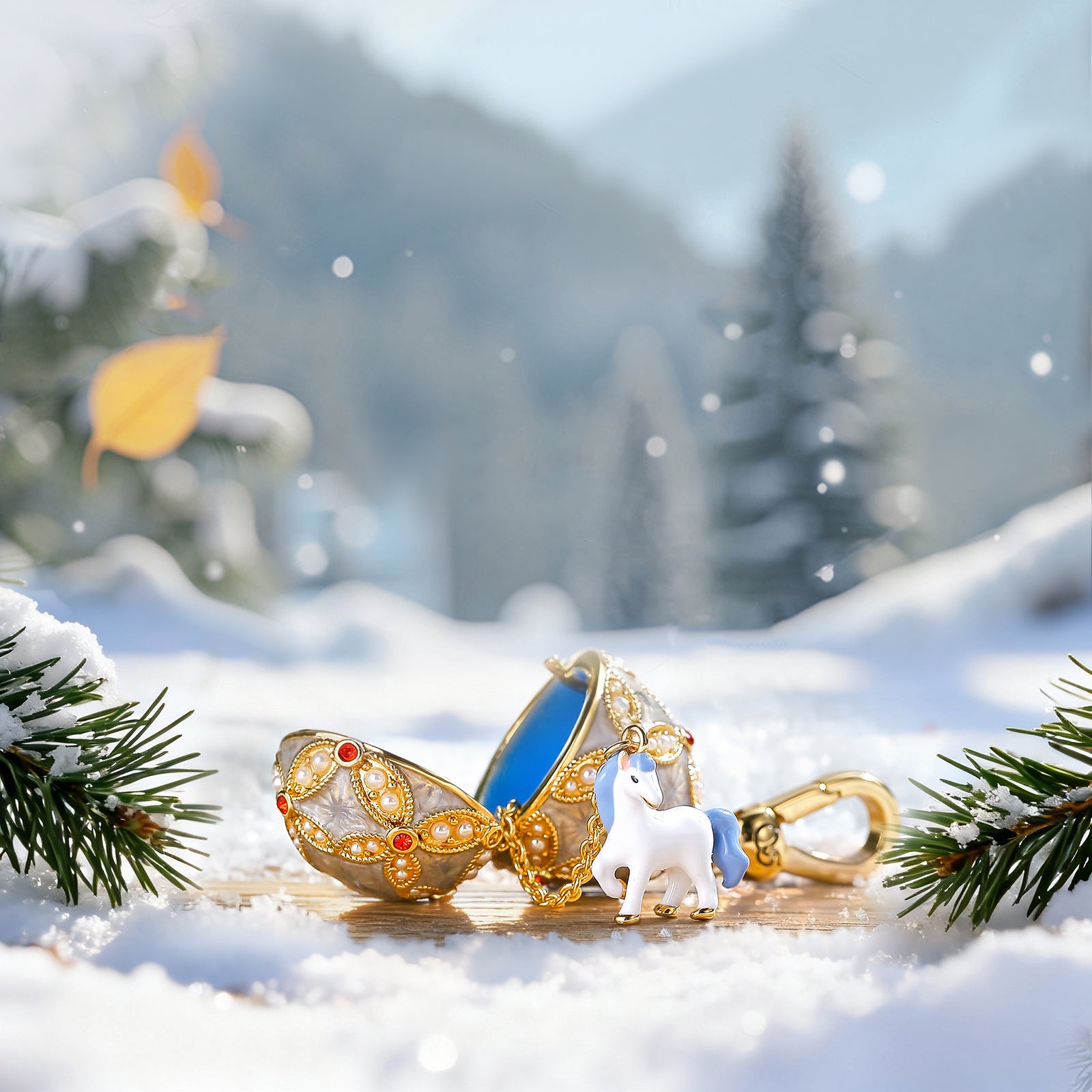 Horse Egg Locket Necklace