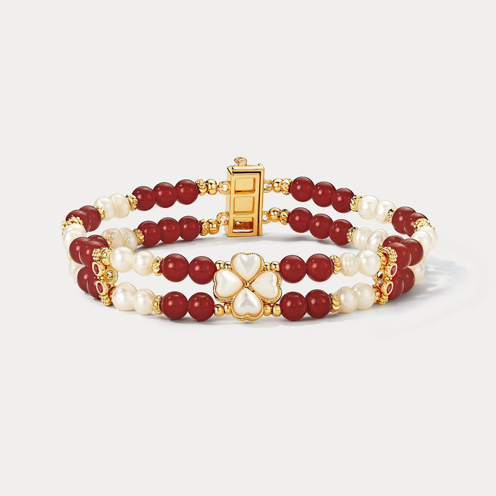 Lucky Clover Layered Bracelet