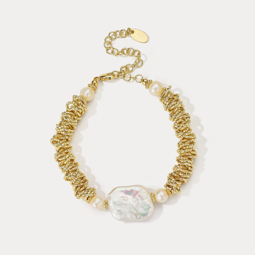 Selenichast Morden Baroque Pearl Bracelet