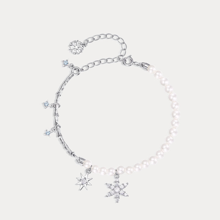 Selenichast Snowflake Pearl Bracelet