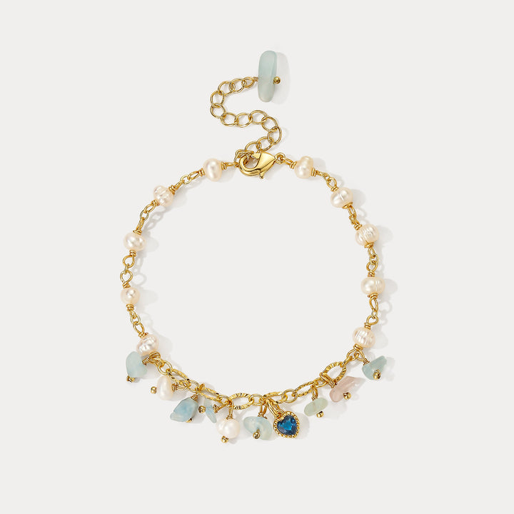 Selenichast Aquamarine Charms Bracelet