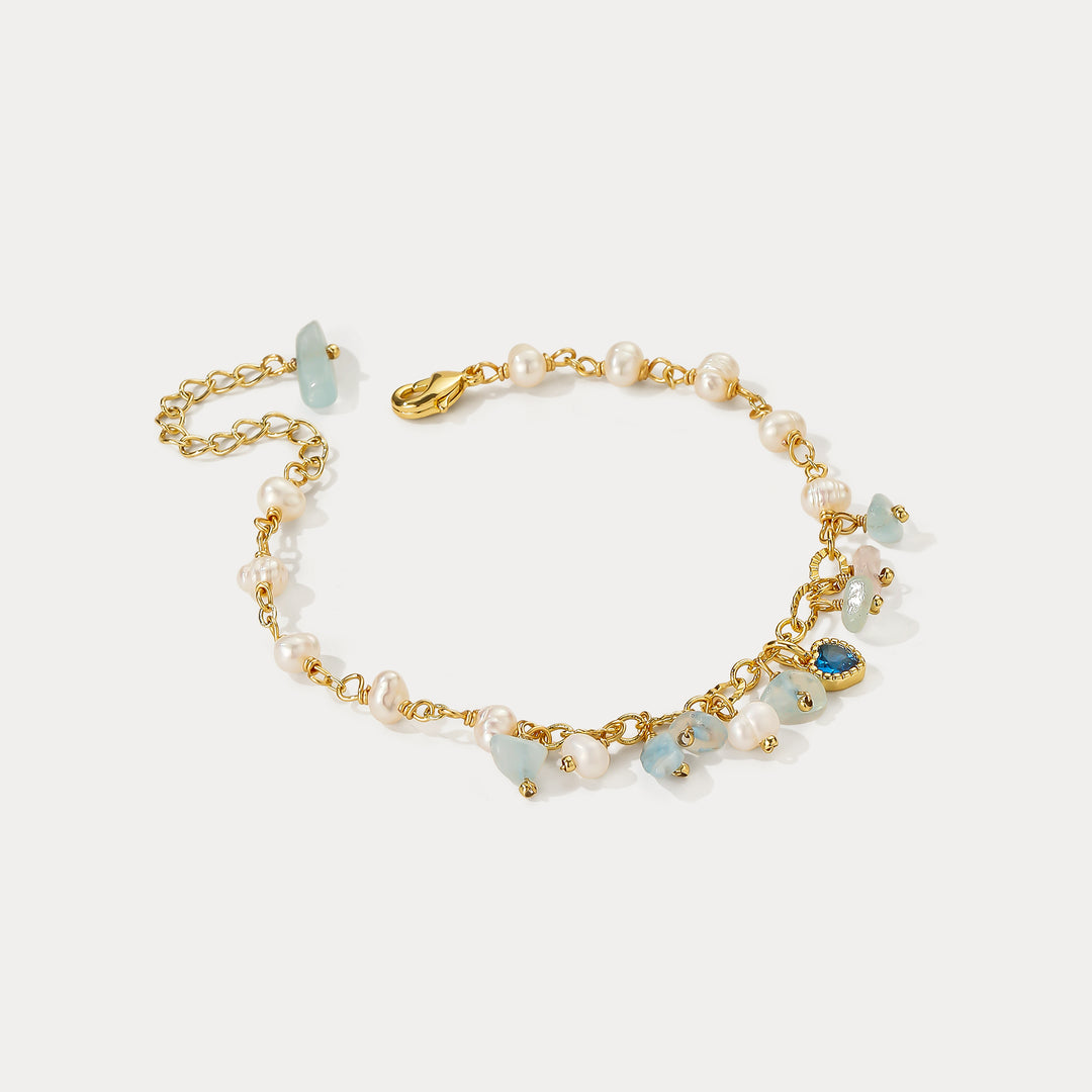 Aquamarine Charms Bracelet