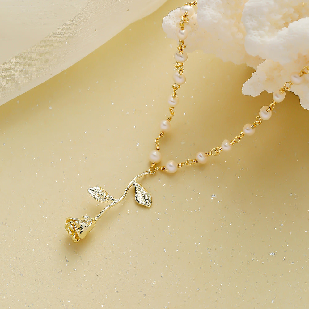 Rose Pearl Necklace