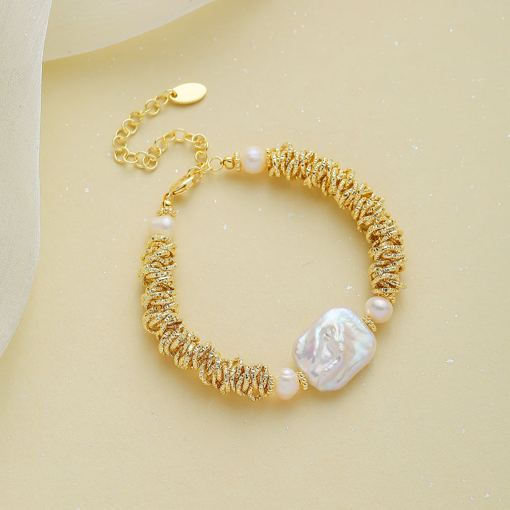 Morden Baroque Pearl Bracelet Gift for Her