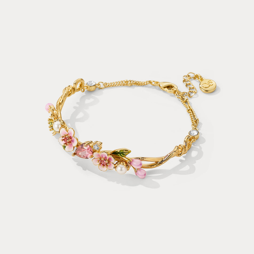 Sakura Blossom Enamel Bracelet