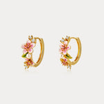 Selenichast Sakura Enamel Hoop Earrings