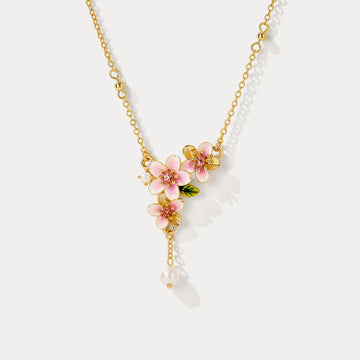 Selenichast Sakura Enamel Necklace
