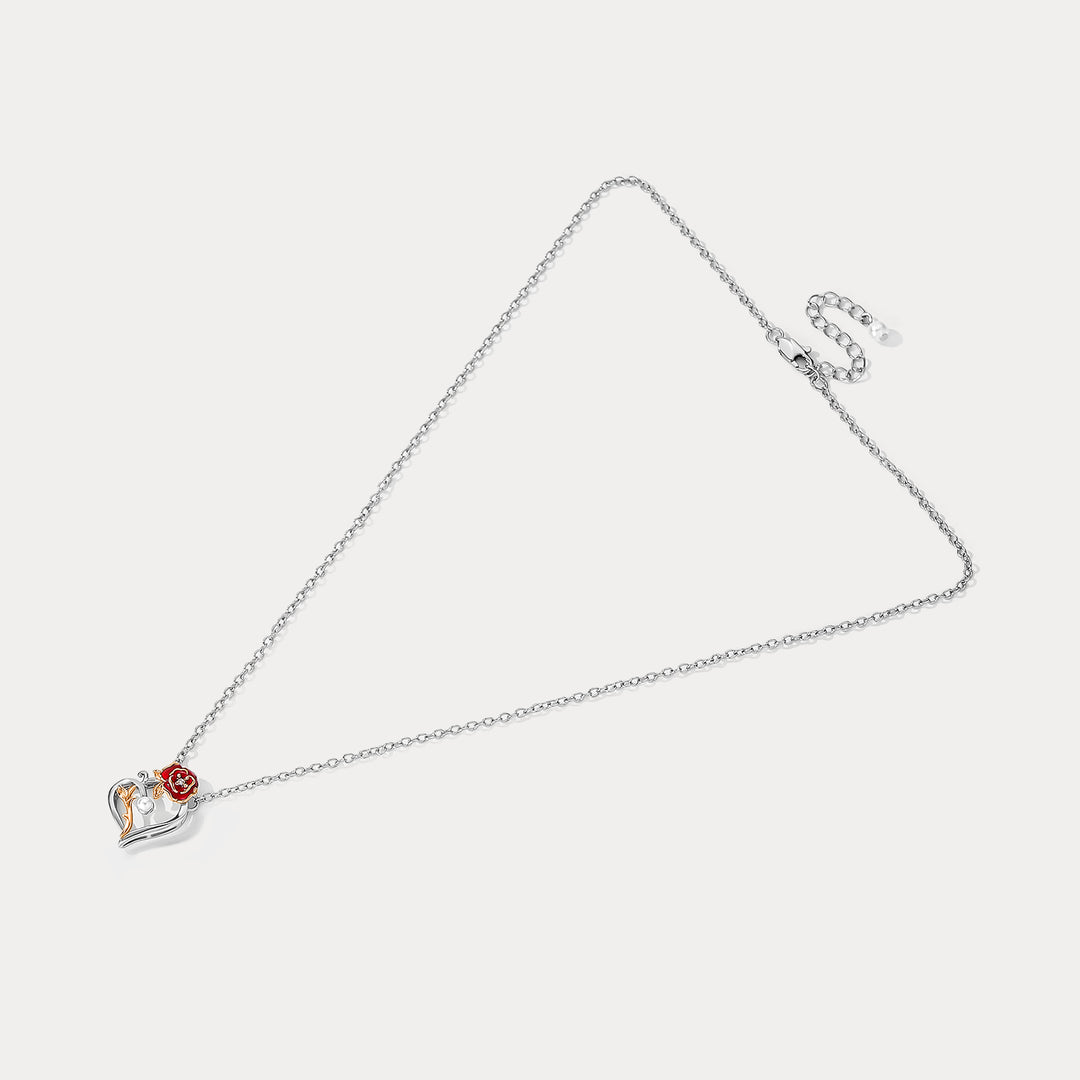 Rose Heart Necklace