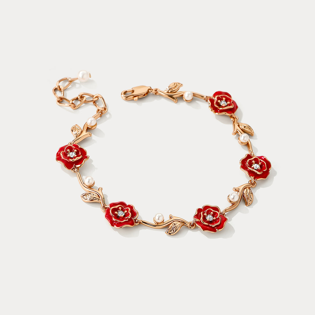 Gold Rose Bracelet Gift