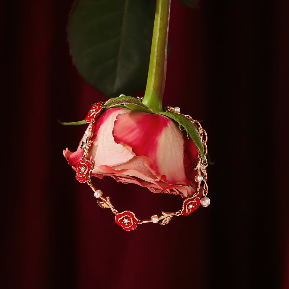 Gold Rose Bracelet Gift