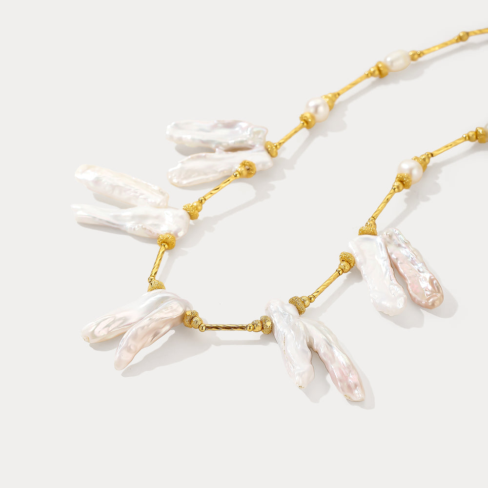 Baroque Pearl Charm Necklace Gift