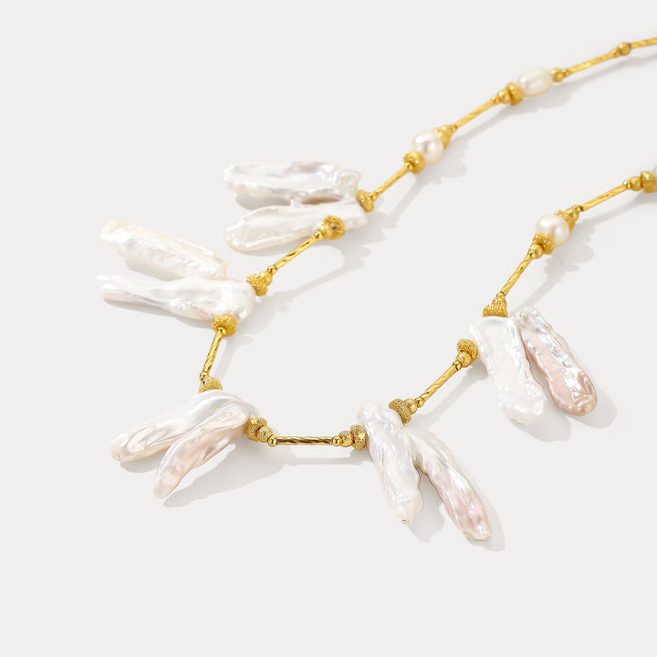 Baroque Pearl Charm Necklace Gift