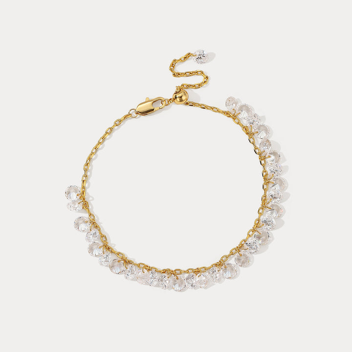 Selenichast Clear Quartz Charm Bracelet