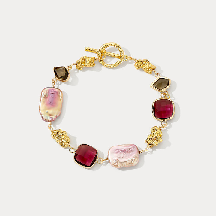 Selenichast Amber Baroque Pearl Bracelet