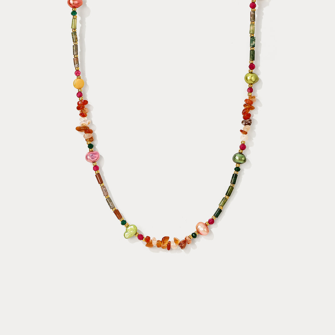 Selenichast Multi Gemstone Beaded Necklace