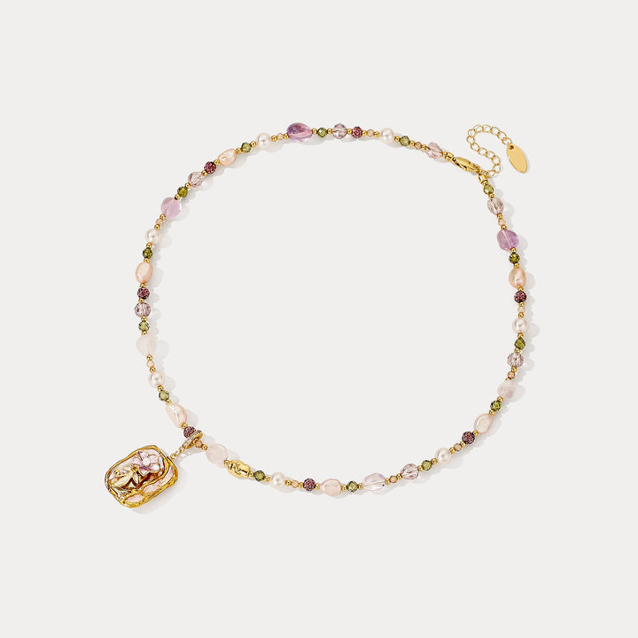 Baroque Pearl Oil Painting Necklace