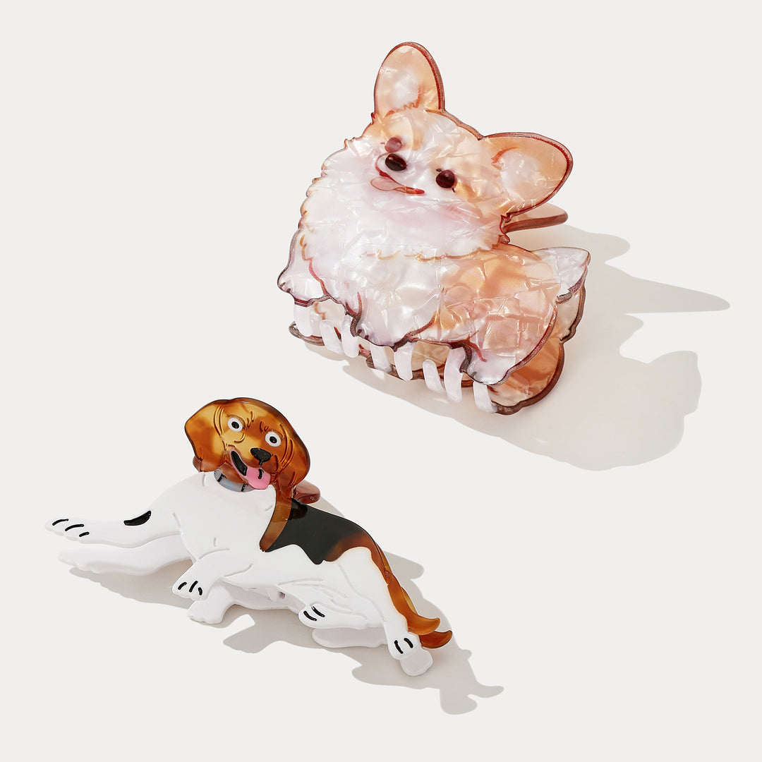 Selenichast Puppy Hair Claw Clips