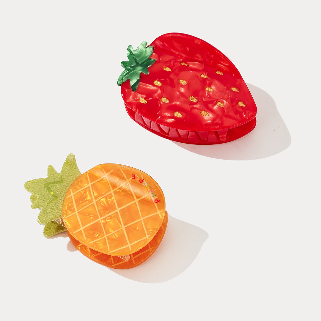 Selenichast Strawberry & Pineapple Claw Clips