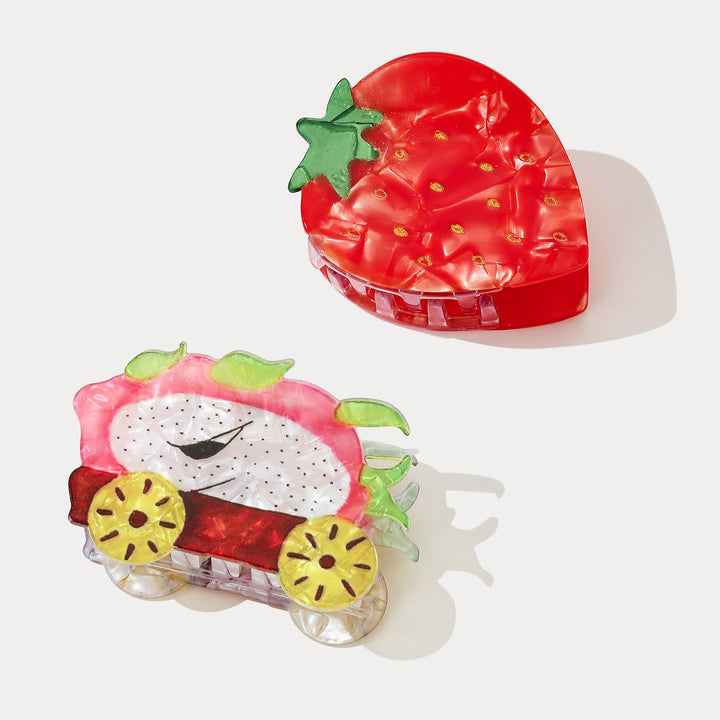 Selenichast Strawberry & Dragon fruit Claw Clips