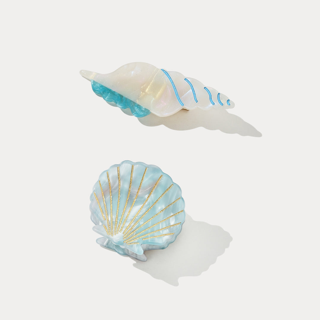 Selenichast Blue Shell Claw Clips